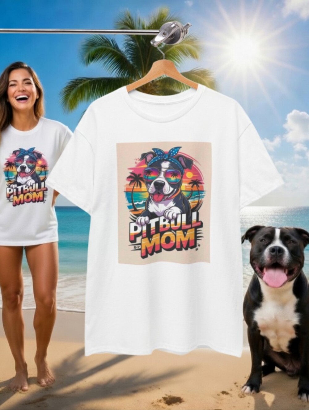 Pitbull Mom Graphic Tee